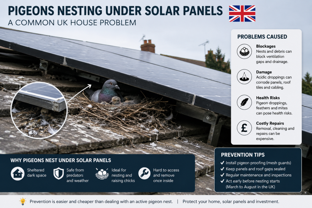 Solar Panel Pigeon Proofing UK | Bird Proofing | Solar Dream
